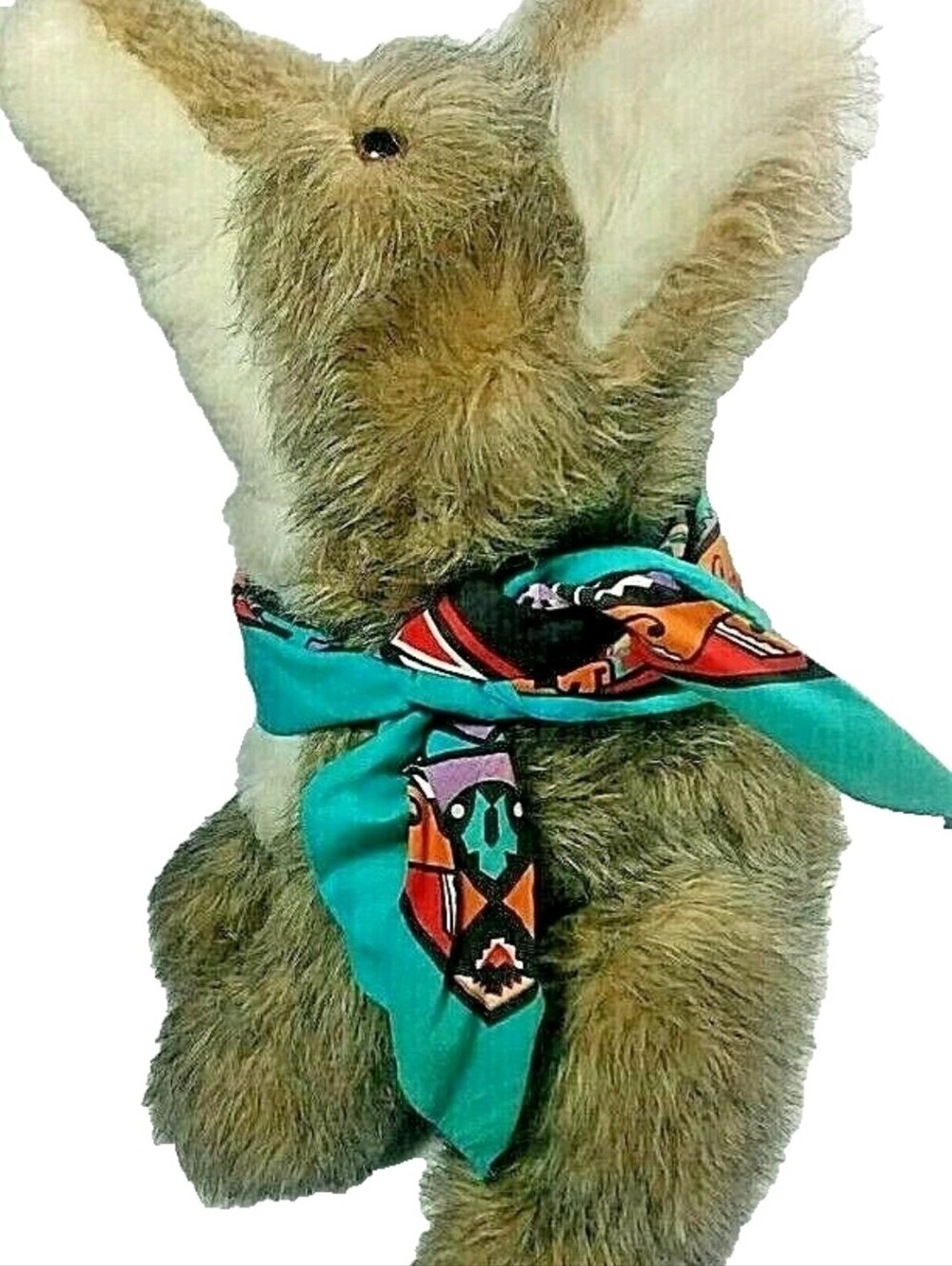 Coyote Plush Howl Vintage Kathys Kreations Original 1983 USA with Bandana 16" - Picture 6 of 12